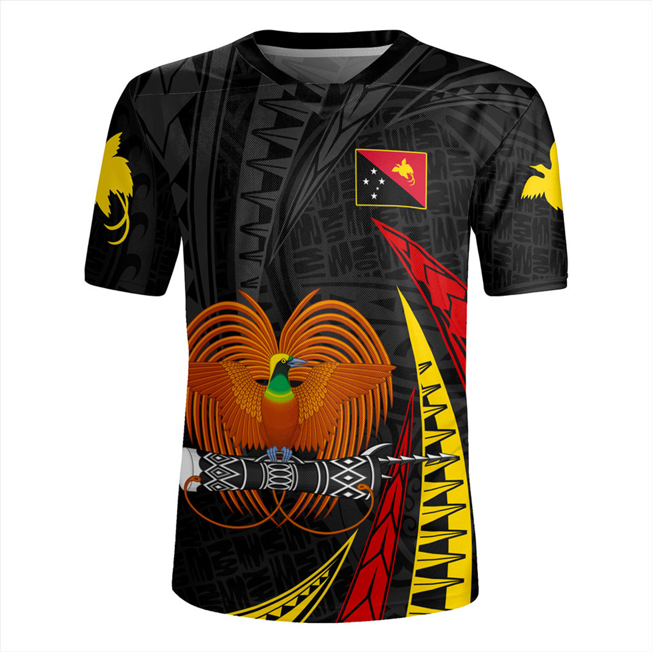 Papua New Guinea Rugby Jersey Tribal Wave Pattern