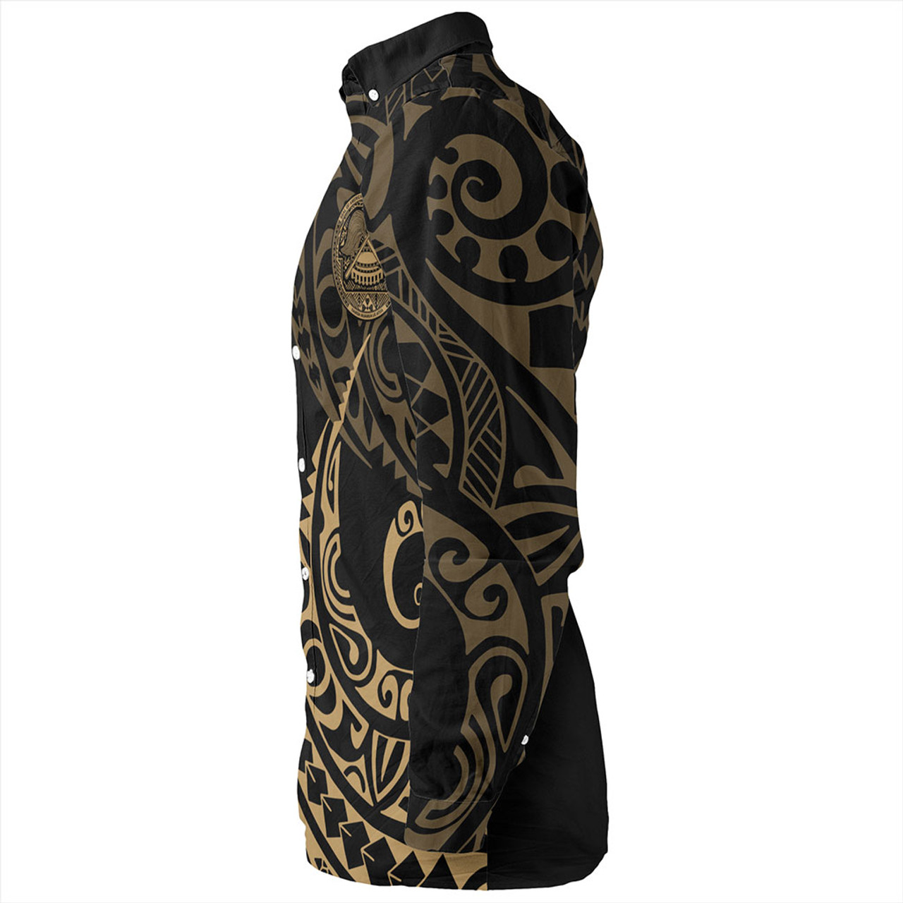 American Samoa Long Sleeve Shirt Kakau Style Ver.1