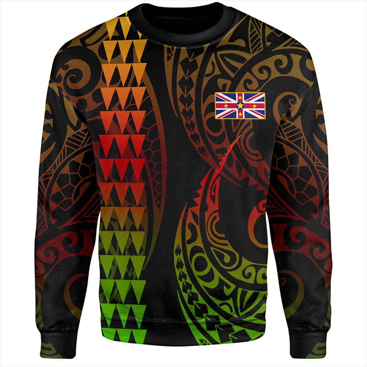Niue Sweatshirt Kakau Style Reggae