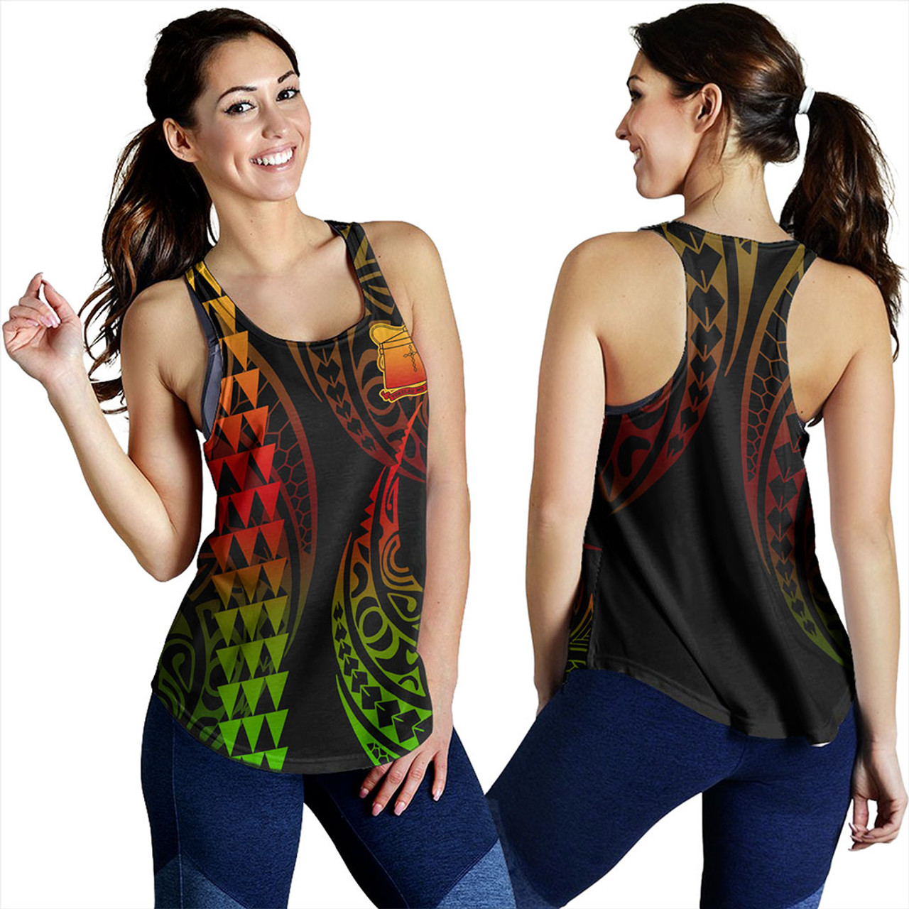 Tokelau Women Tank Kakau Style
