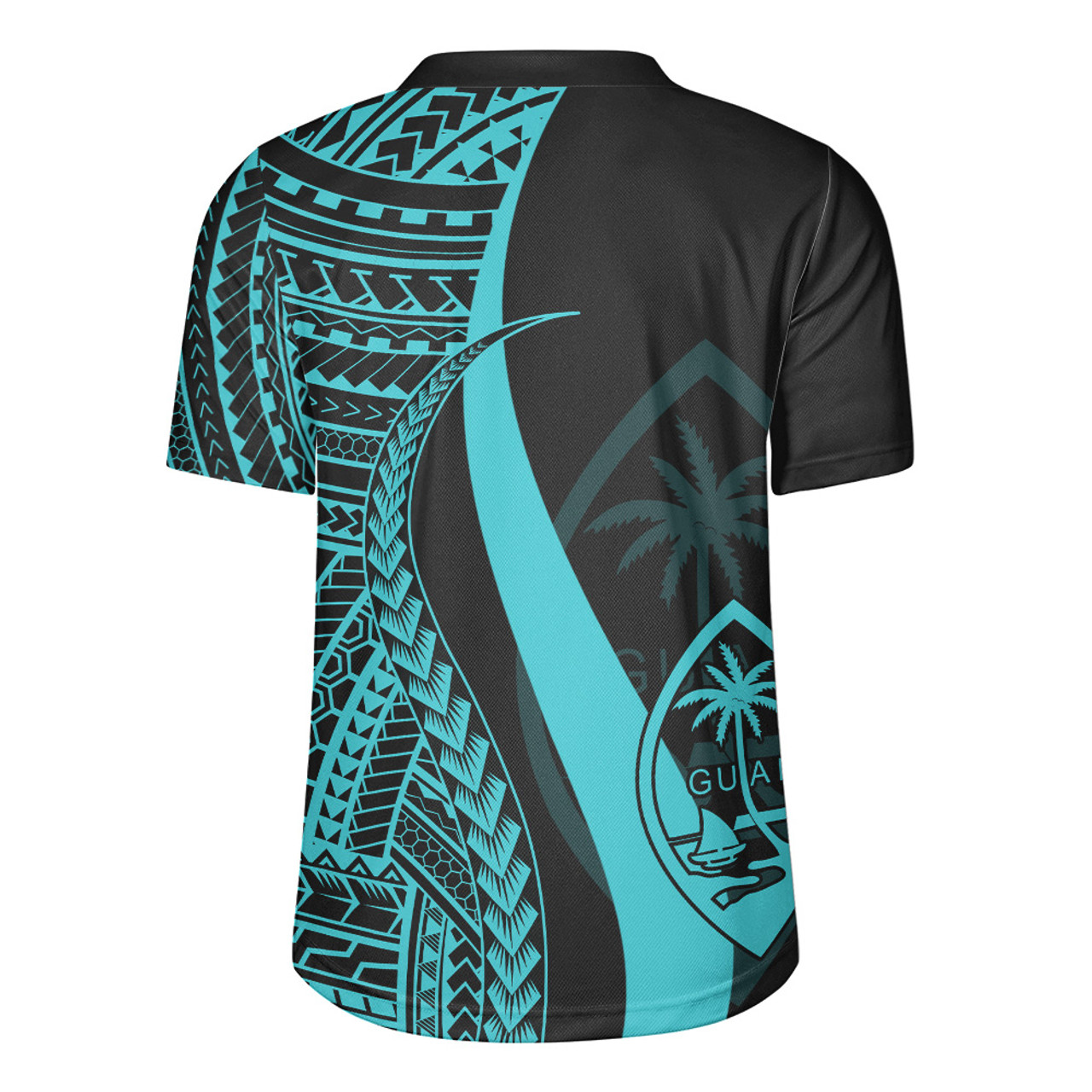 Guam Custom Personalised Rugby Jersey Polynesian Tentacle Tribal Pattern