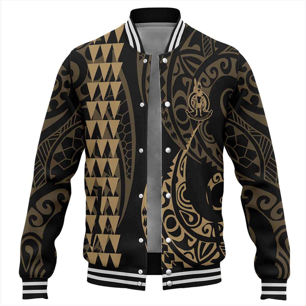 Vanuatu Baseball Jacket Kakau Style Ver.1 Gold