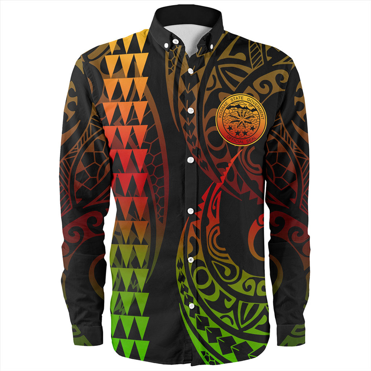 Kosrae Long Sleeve Shirt Kakau Style Reggae