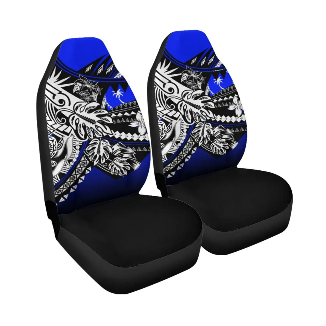 Chuuk State Car Seat Cover - The Flow OF Ocean Blue Color