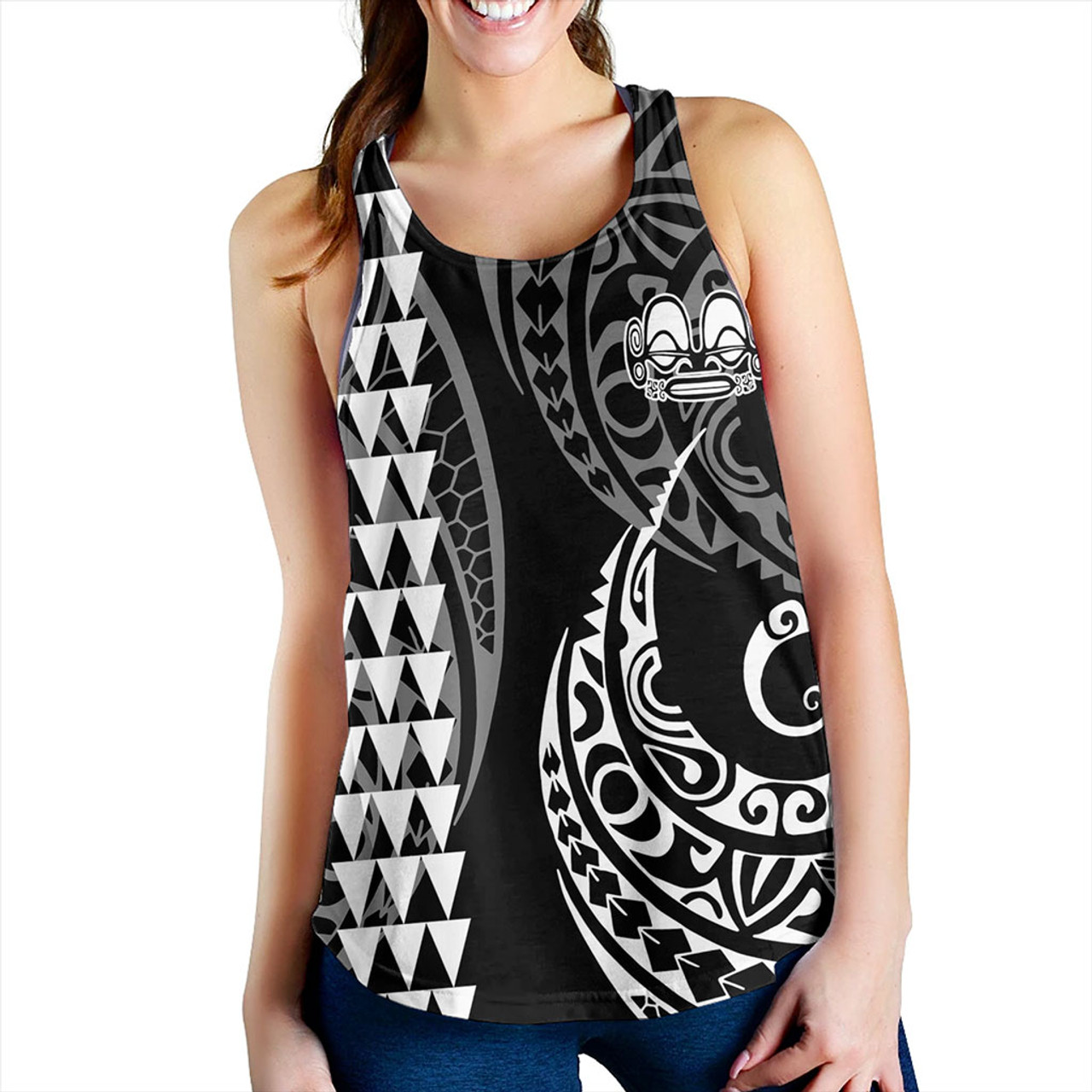 Marquesas Islands Women Tank Kakau Style Ver.1