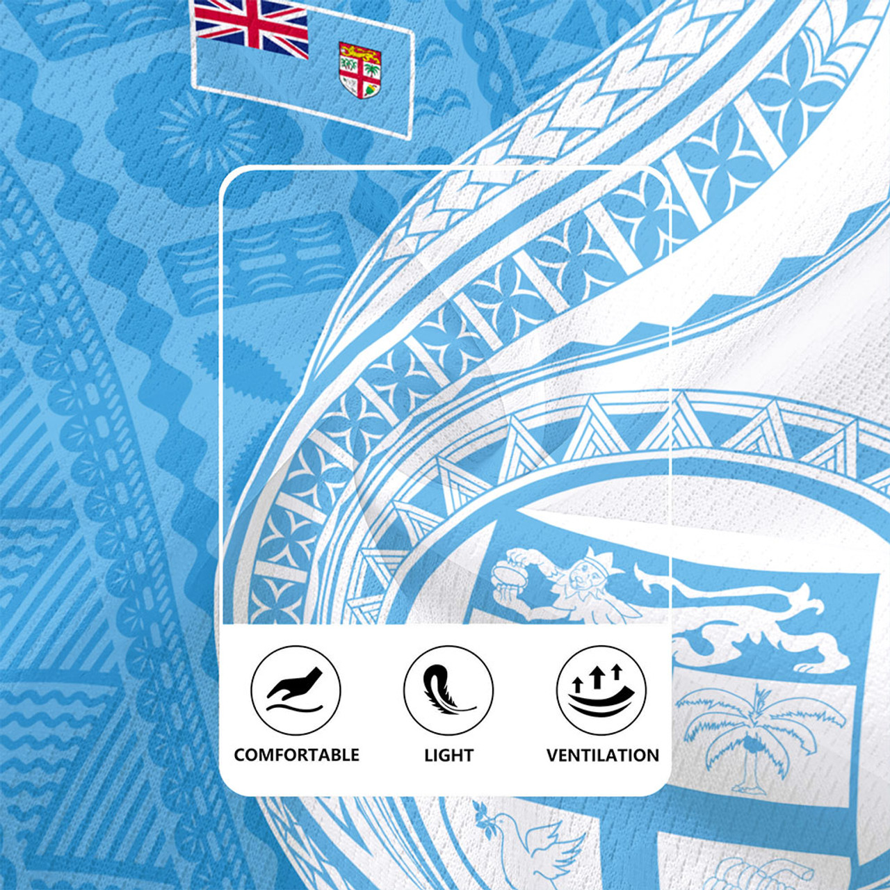 Fiji Rugby Jersey Fijian Bula Half Pattern
