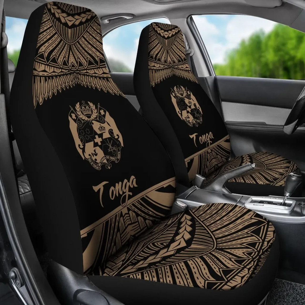 Tonga Polynesian Car Seat Covers - Pride Gold Version