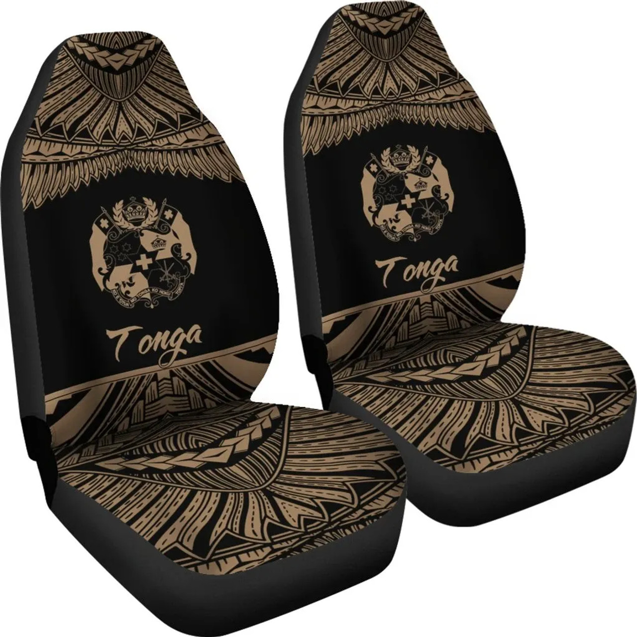 Tonga Polynesian Car Seat Covers - Pride Gold Version