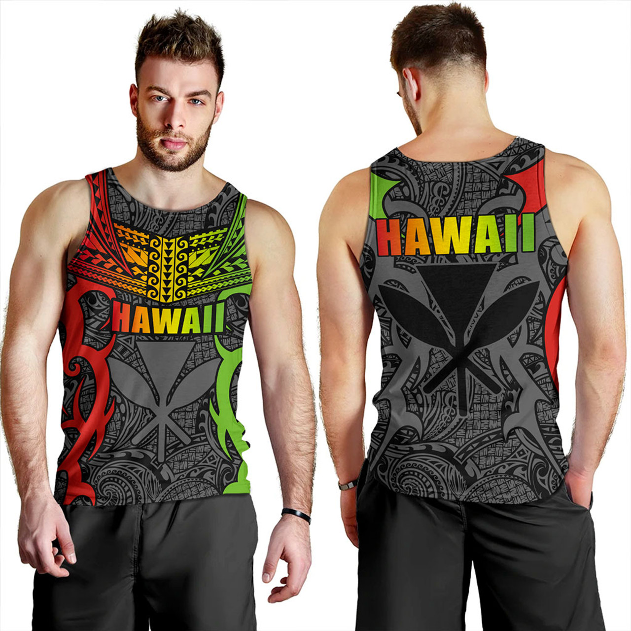 Hawaii Tank Top Kanaka Tribal Tattoo Concept