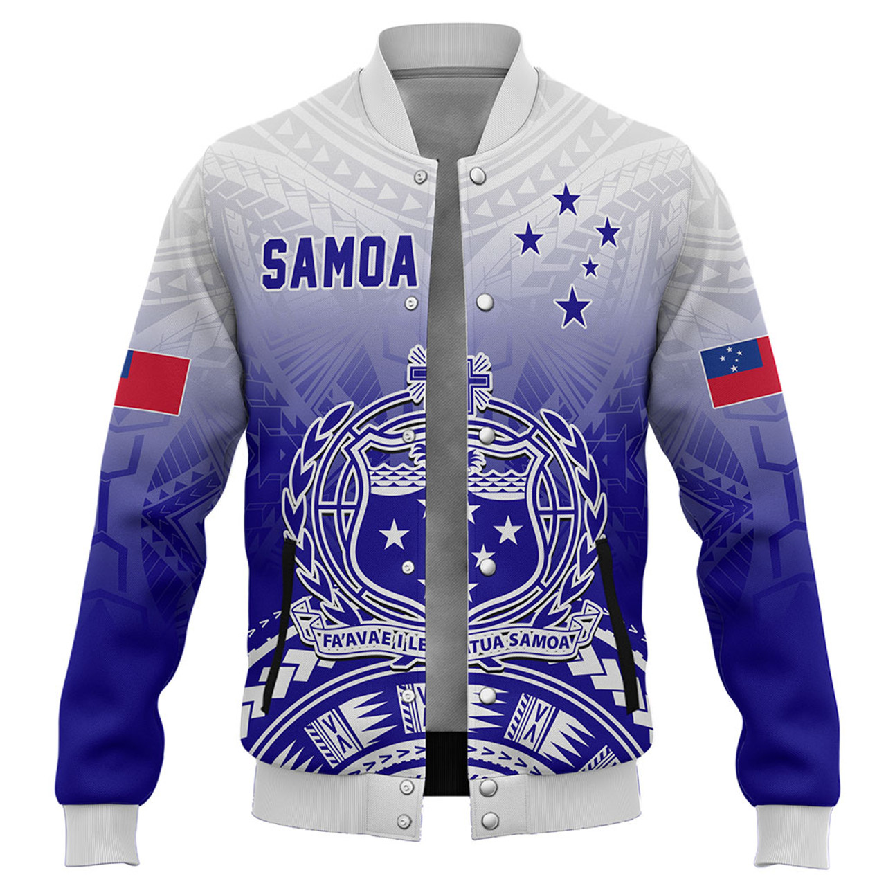 Samoa Baseball Jacket Polynesian Tribal Island Design
