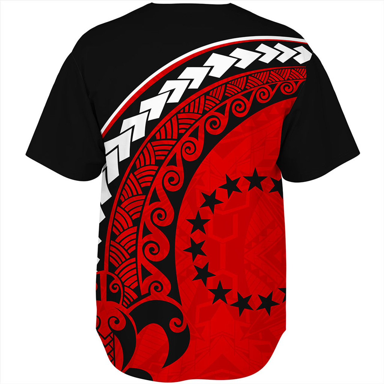 Cook Islands Baseball Shirt Turtle Polynesian Tribal Coat Of Arms