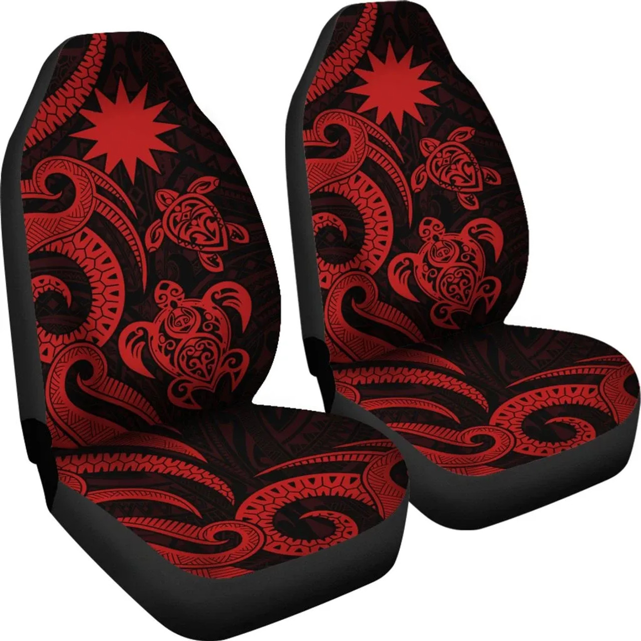 Nauru Car Seat Covers - Red Tentacle Turtle