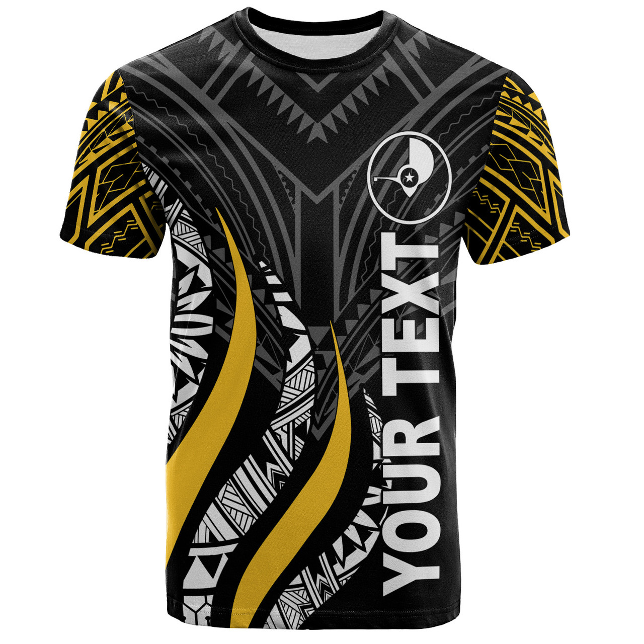Yap Custom Personalised T-Shirt - Yap Strong Fire Pattern Gold2
