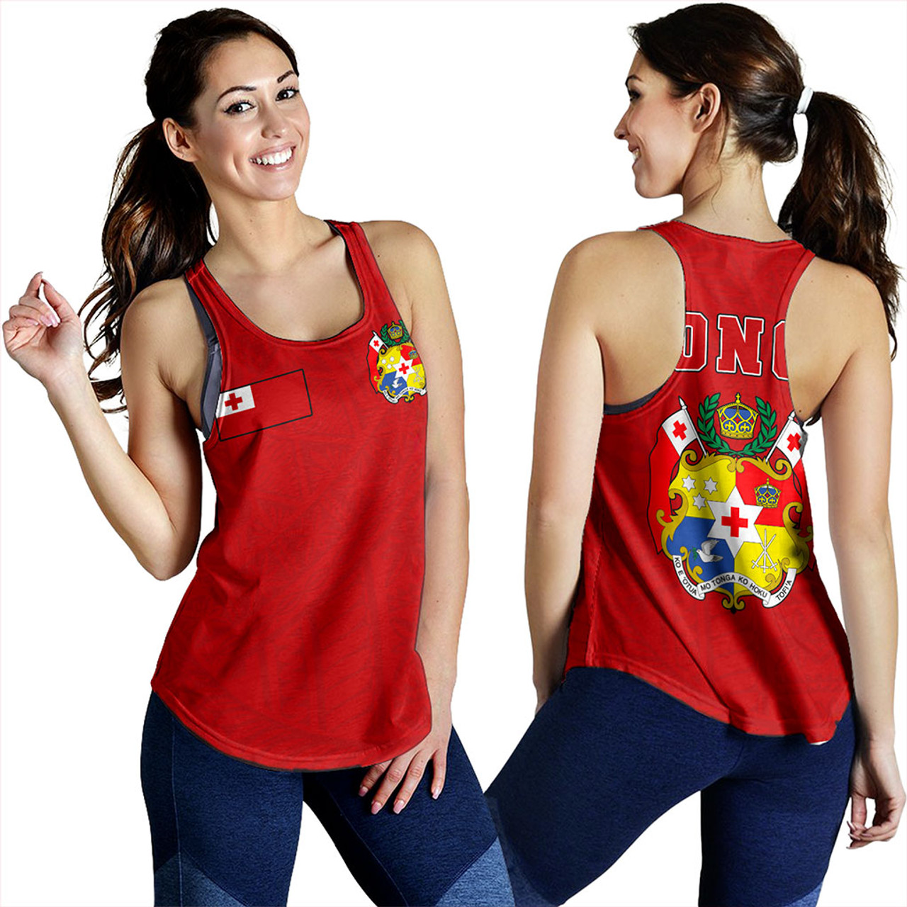 Tonga Women Tank Ngatu Pattern Seal Athletic
