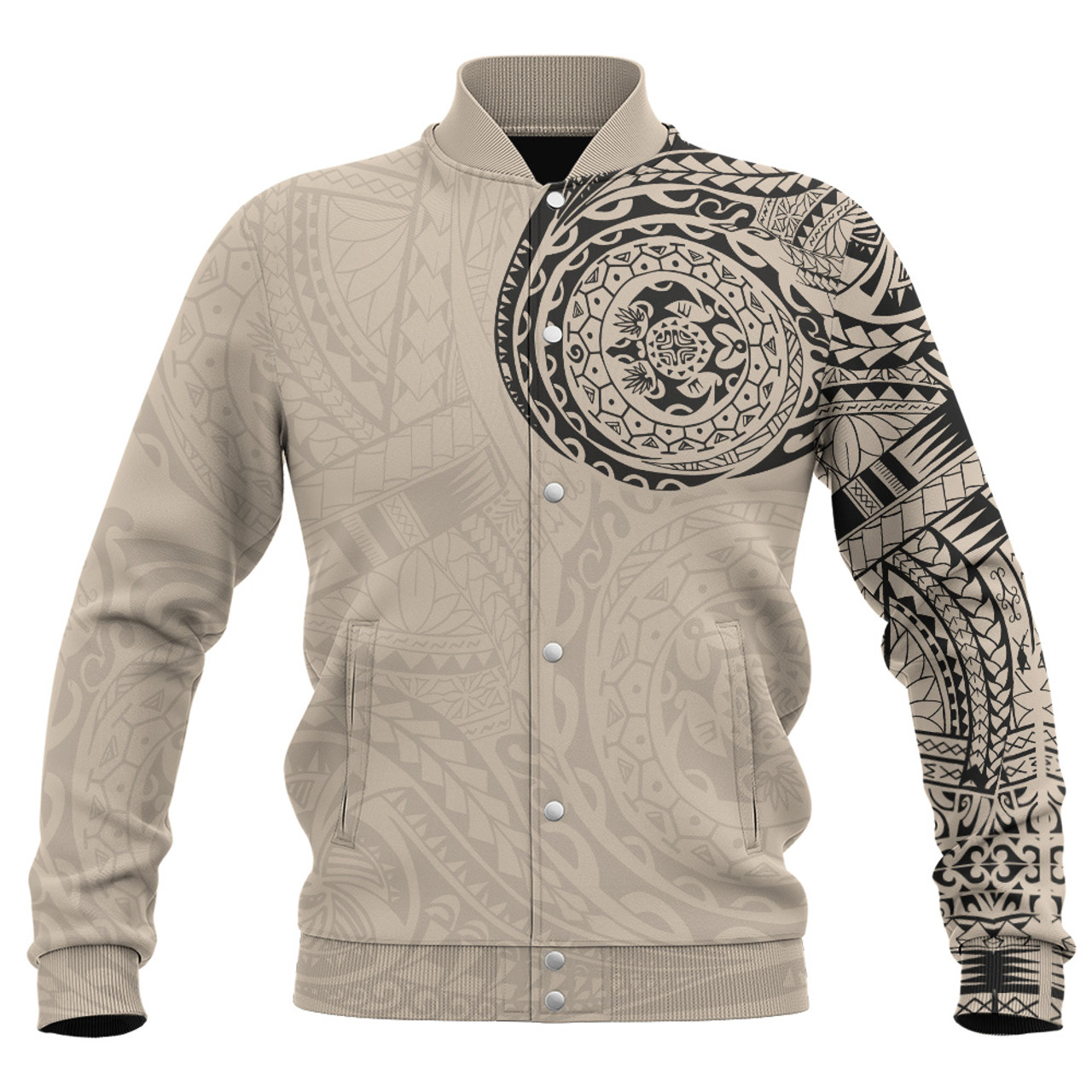 Polynesian Baseball Jacket Polynesian Tattoo Style Version 2.0 Nude1