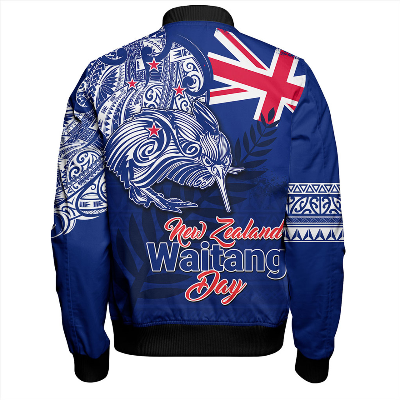 New Zealand Bomber Jacket Waitangi Day Maori Tribal Flag With Symbol National