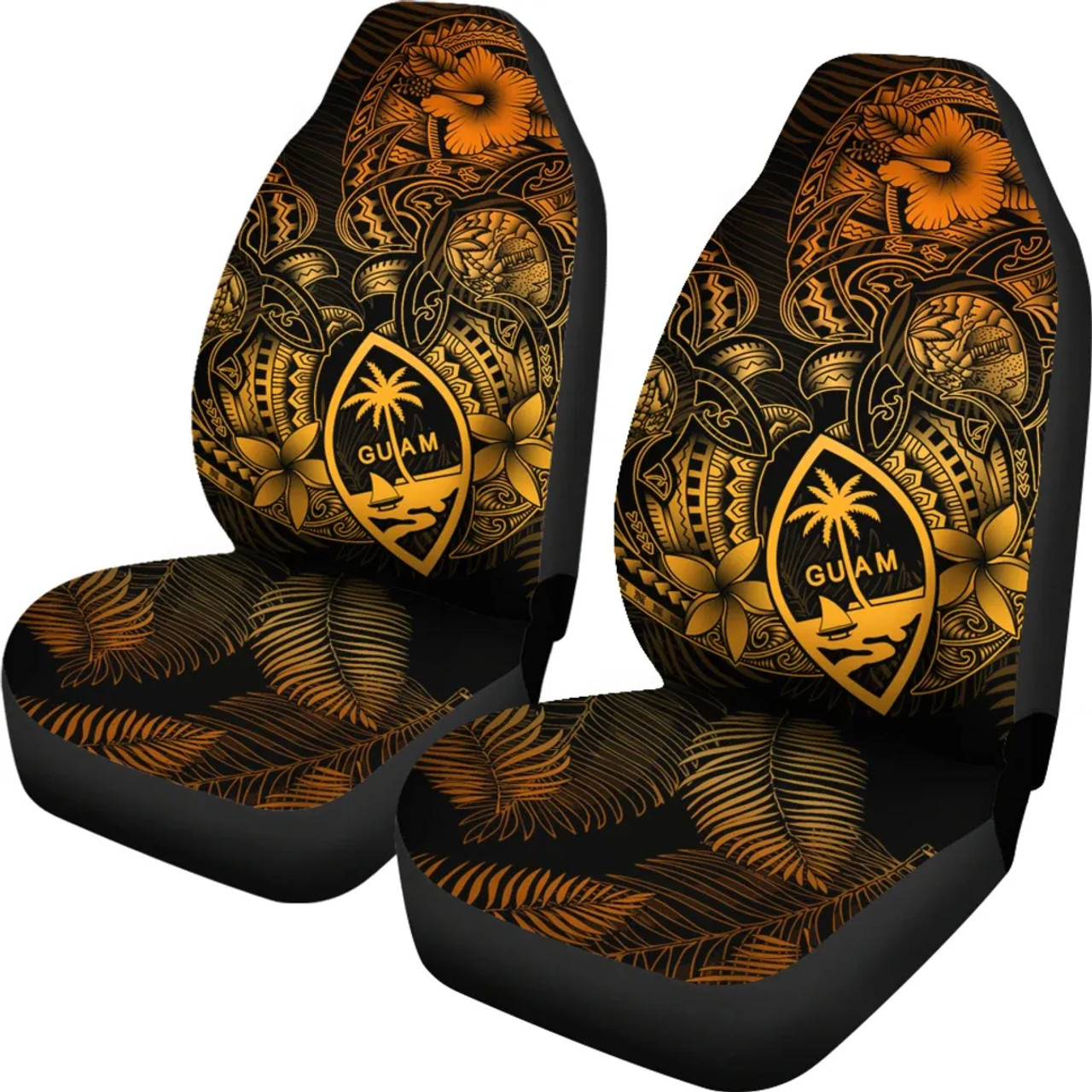 Guam Polynesian Car Seat Covers - Gold Turtle Homeland