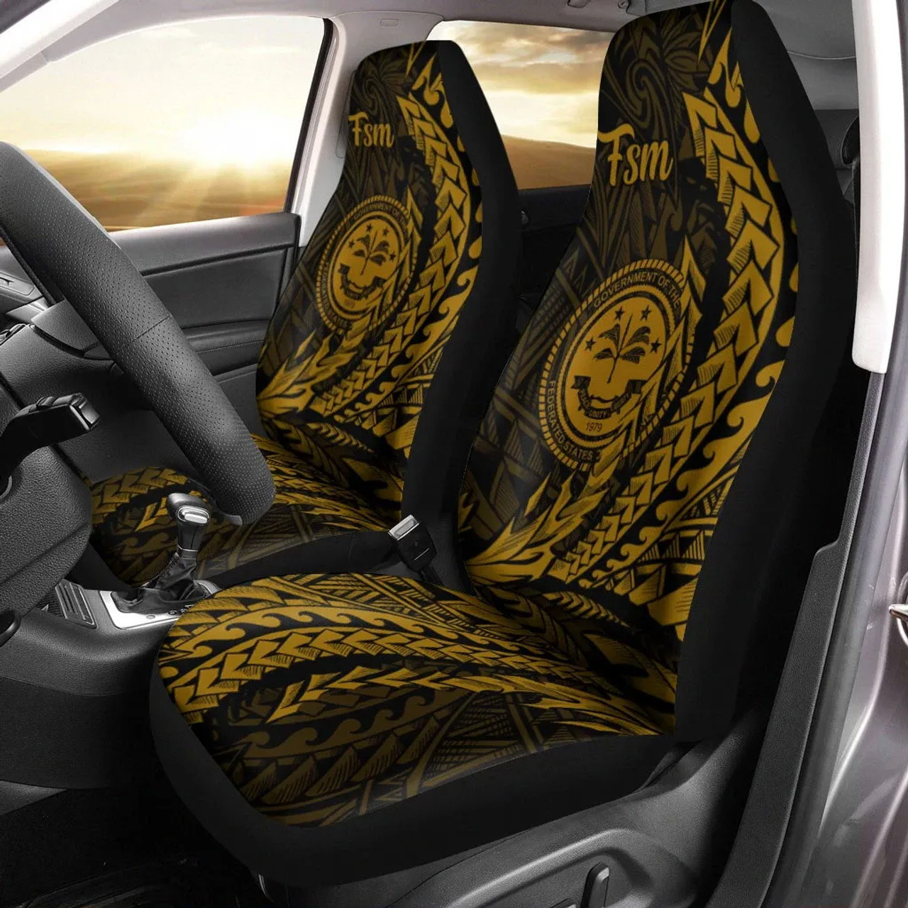 Federated States of Micronesia Car Seat Cover - Wings Style