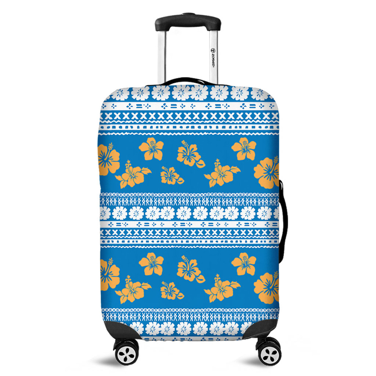 Fiji Luggage Cover Tapa Flower Fabric Print