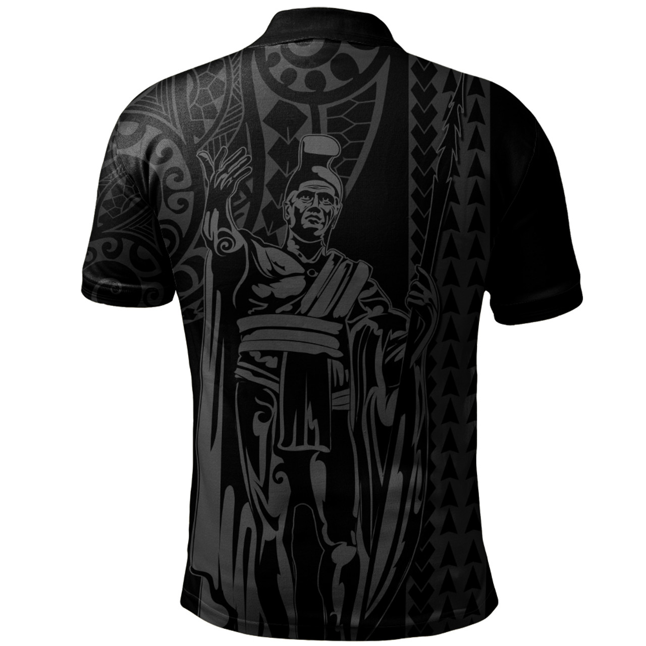 Hawaii Polo Shirt Polynesian Tribal King Kamehameha I Kakau