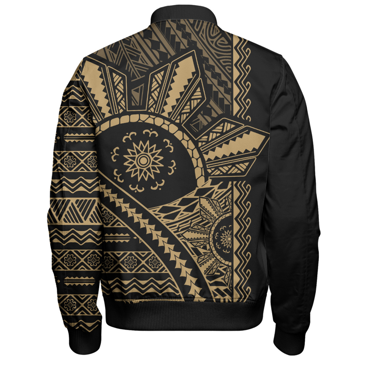 Philippines Filipinos Bomber Jacket Traditional Sun Batok Tattoo Design