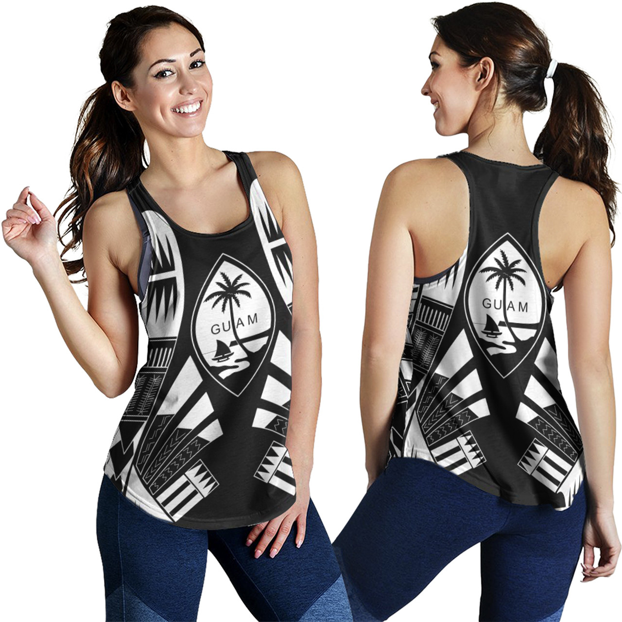 Guam Women Tank Polynesian Tribal Premium Style