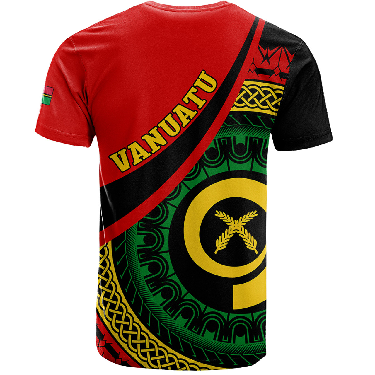 Vanuatu T-Shirt Custom Melanesian Tribal Circle Tattoo Style