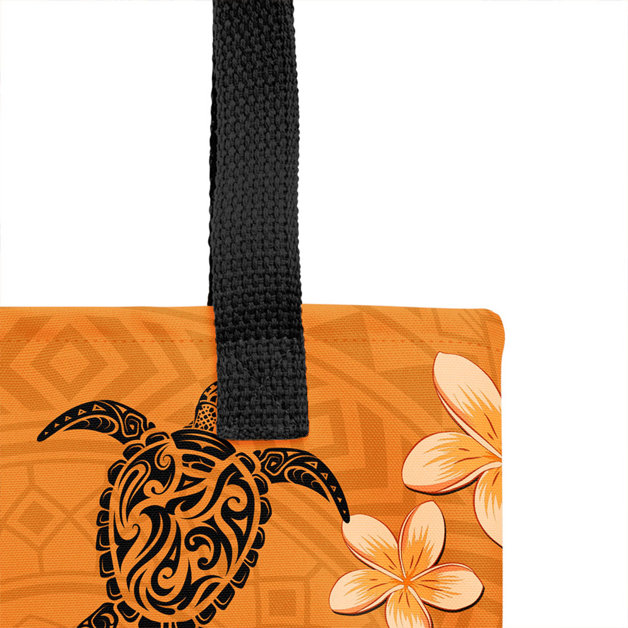 Hawaii Tote Bag Tribal Tattoo Polynesia Plumeria Flower