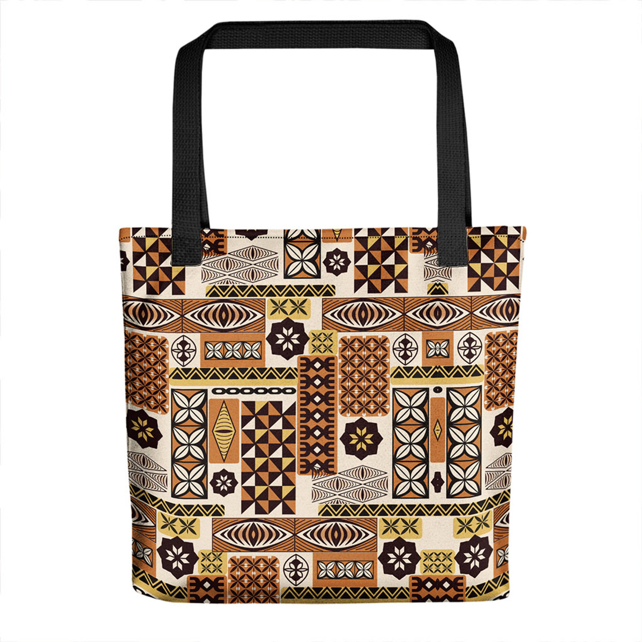 Tonga Tote Bag Ngatu Tapa Pattern