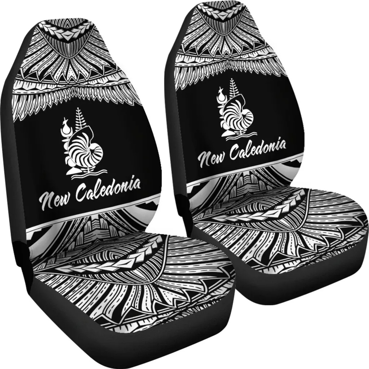 New Caledonia Polynesian Car Seat Covers - Pride White Version