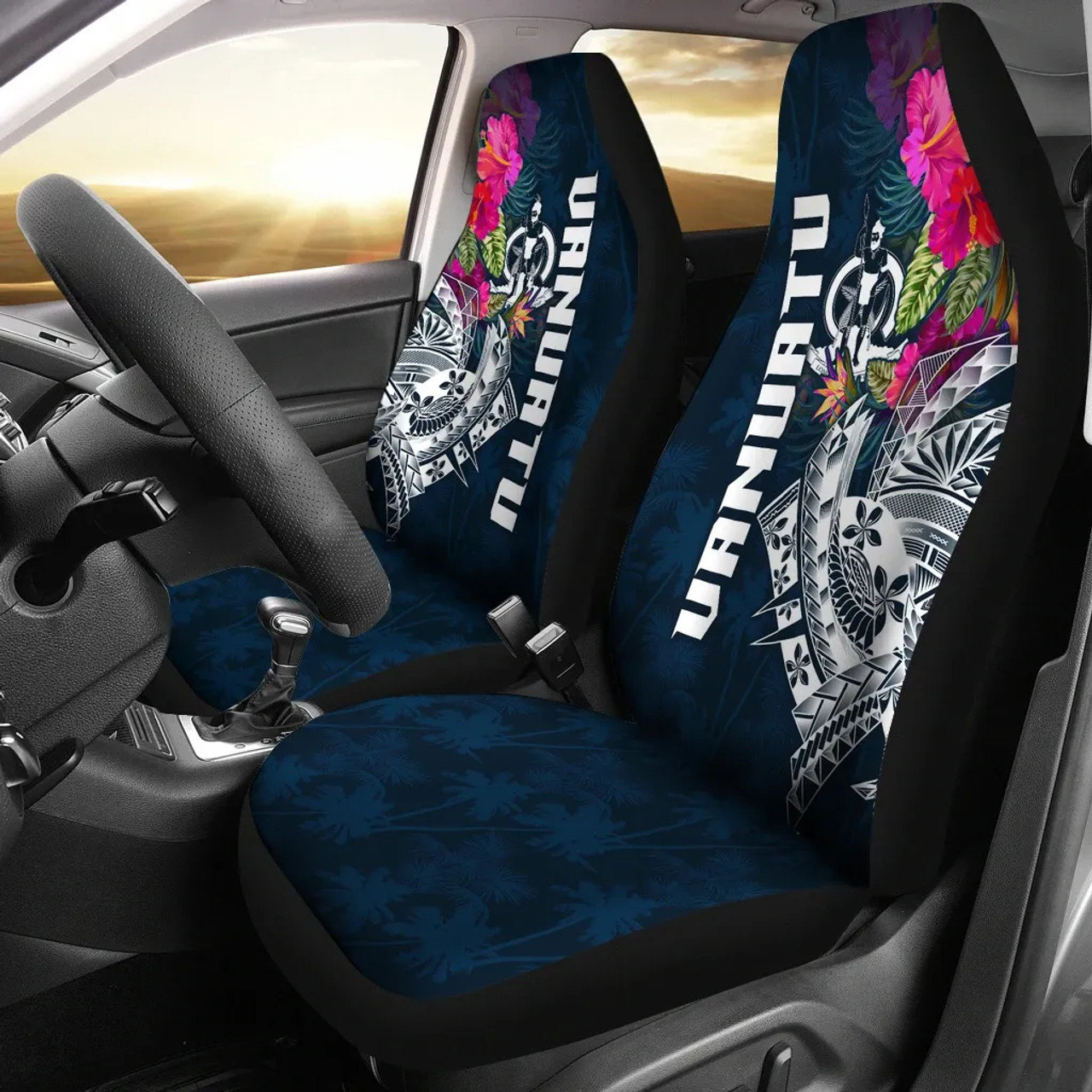 Vanuatu Polynesian Car Seat Covers  - Summer Vibes