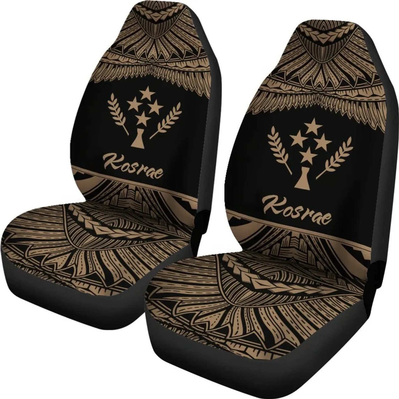 Kosrae Polynesian Car Seat Covers - Pride Gold Version