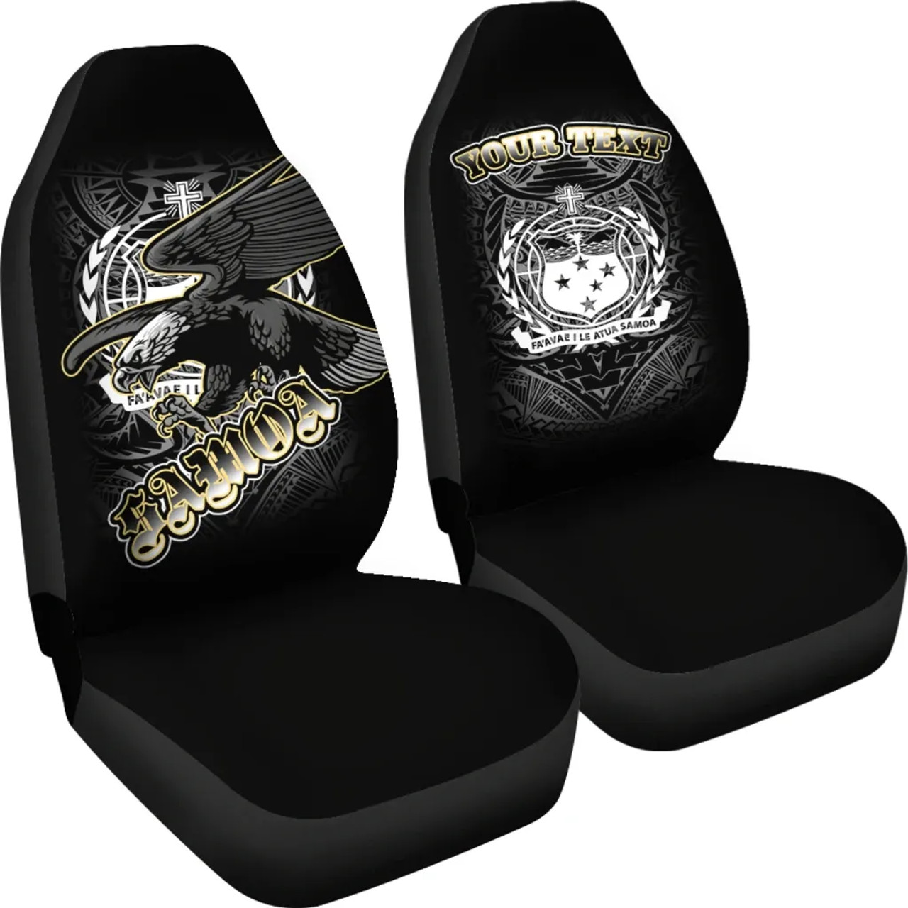 Samoa Polynesian Custom Personalised Car Seat Covers - Samoa Eagle