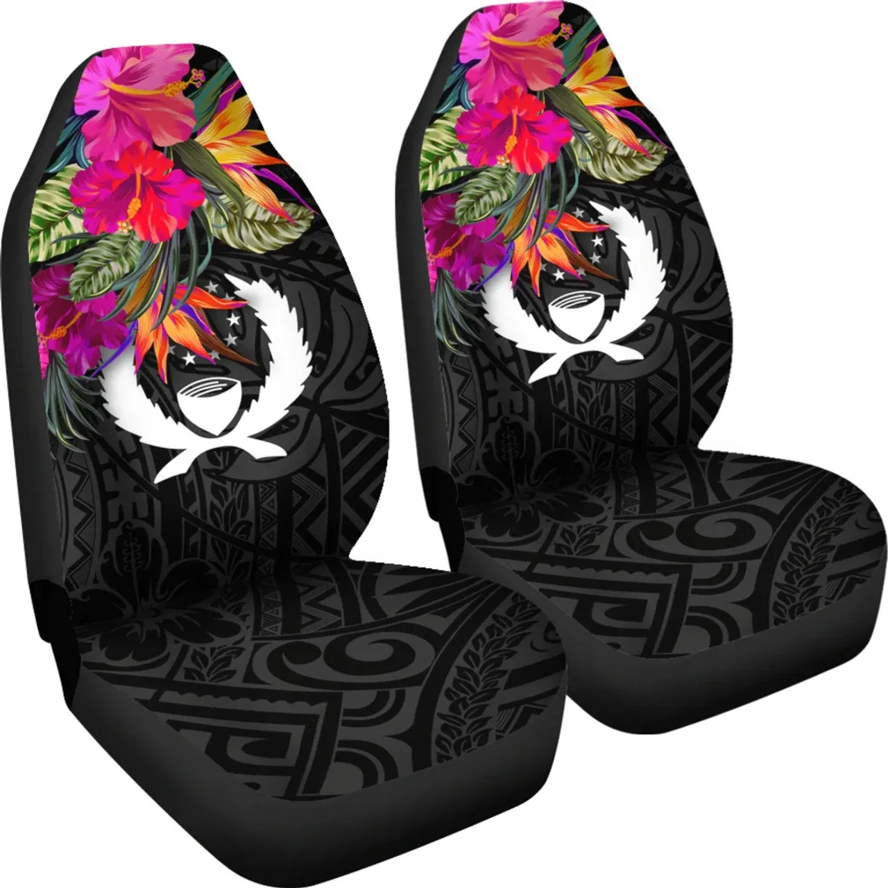 Pohnpei Car Seat Covers - Polynesian Hibiscus Pattern