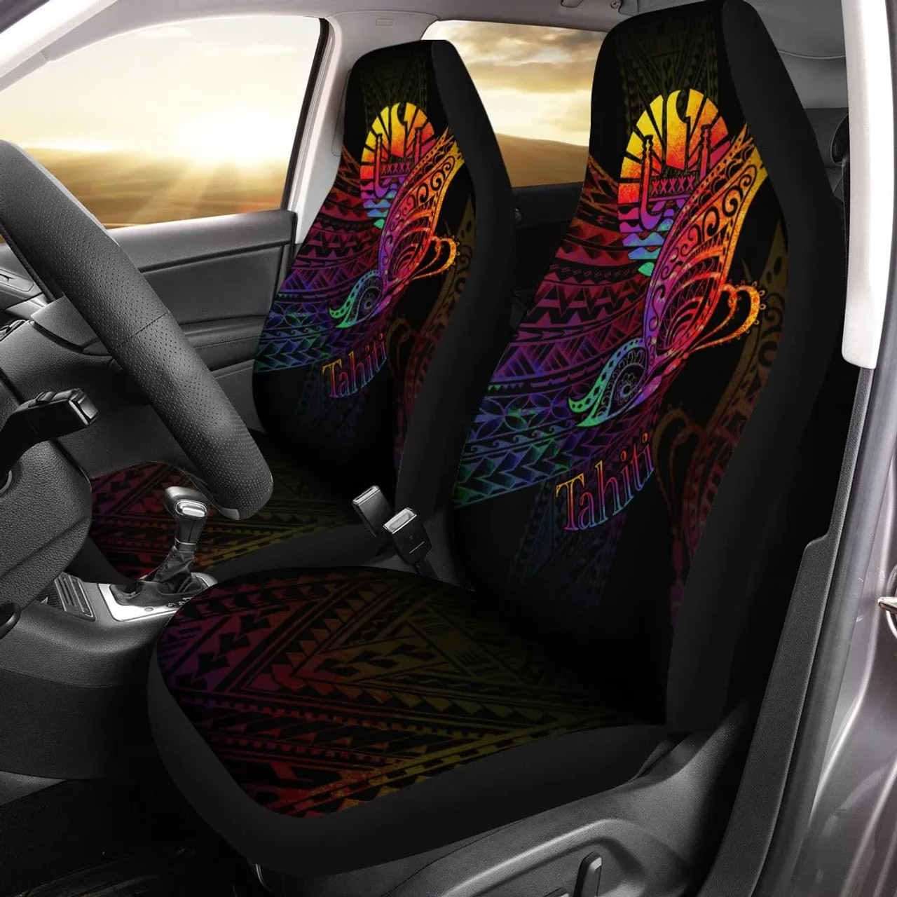 Tahiti Car Seat Cover - Butterfly Polynesian Style