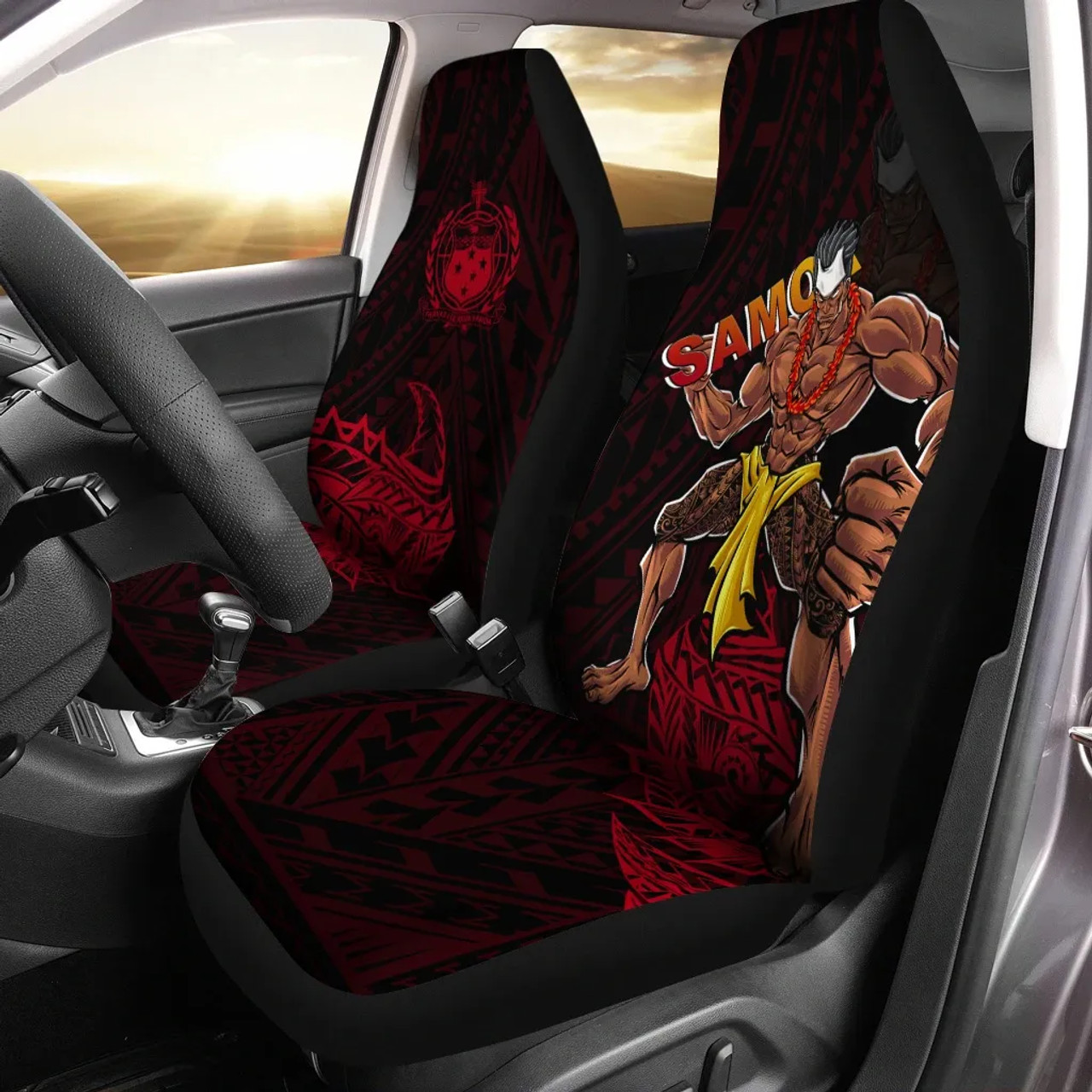 Samoa Car Seat Cover - The Samoa Warrior Strong