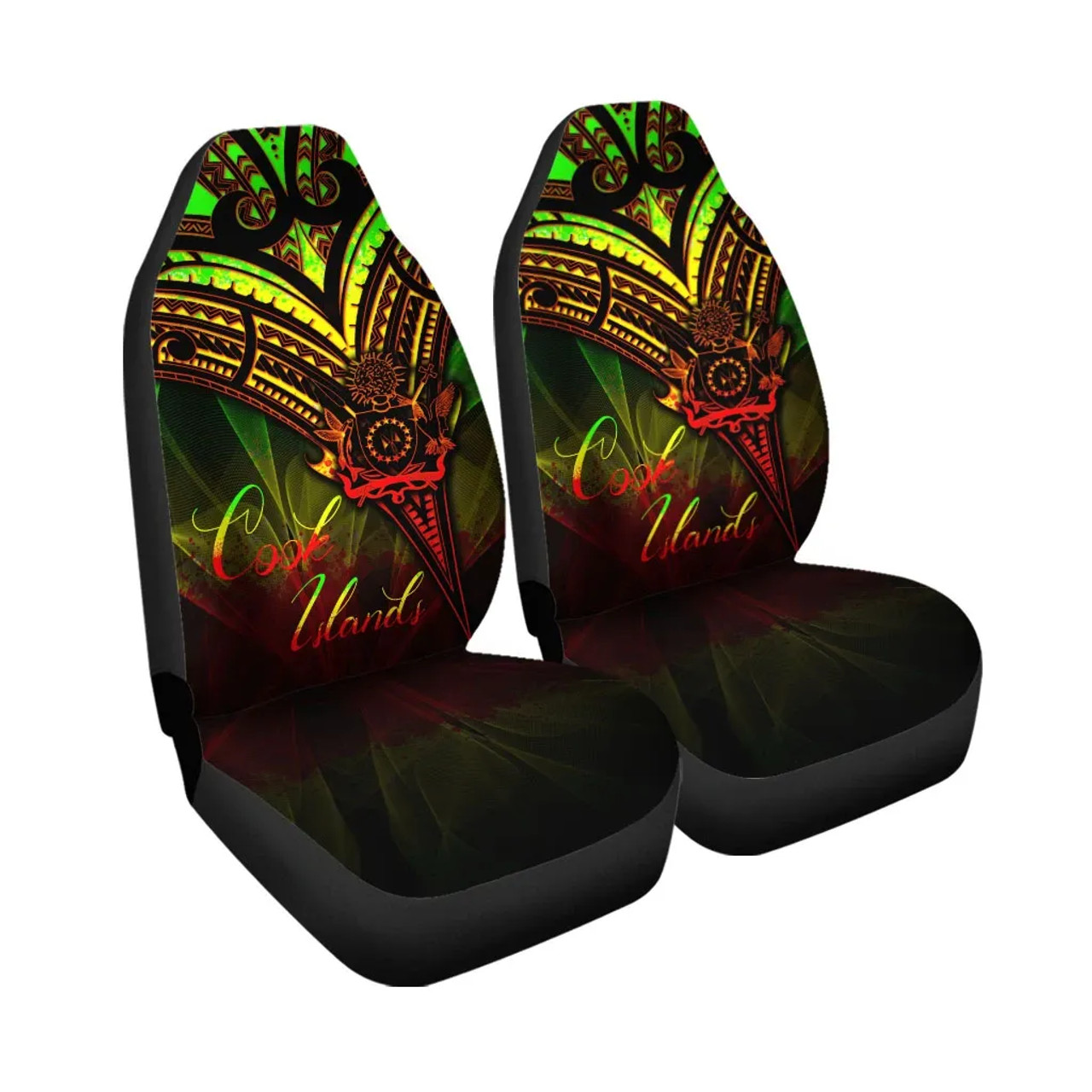 Cook Islands Car Seat Cover - Cross Style Reggae Color