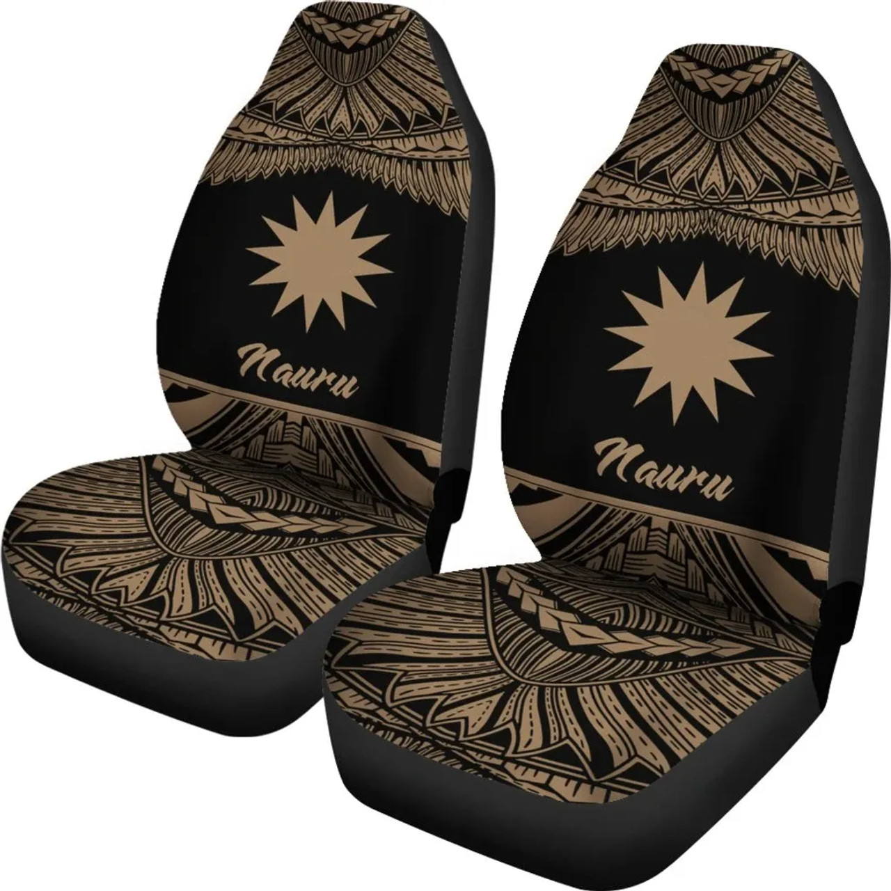 Nauru Polynesian Car Seat Covers - Pride Gold Version