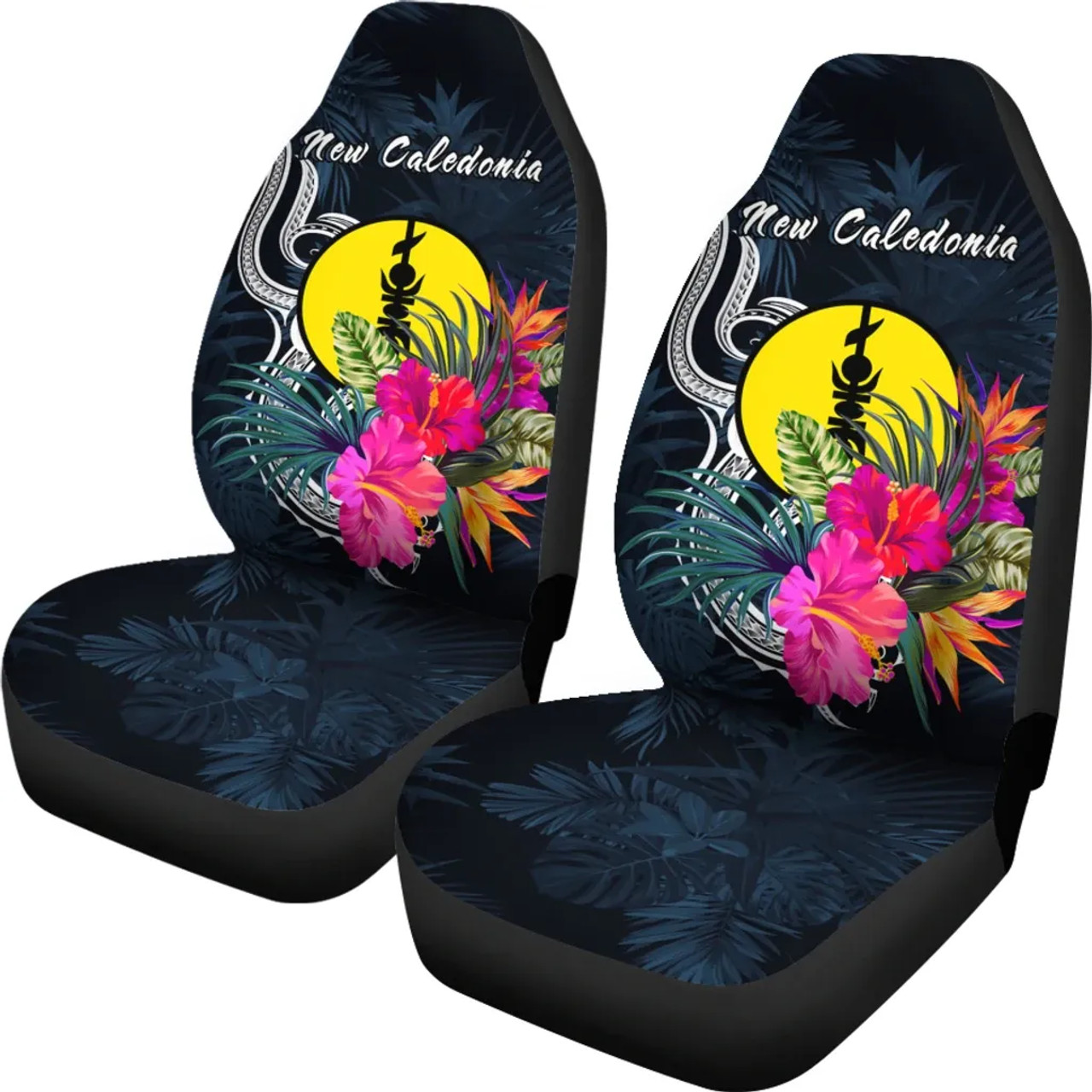 New Caledonia Polynesian Car Seat Covers - Tropical Flower