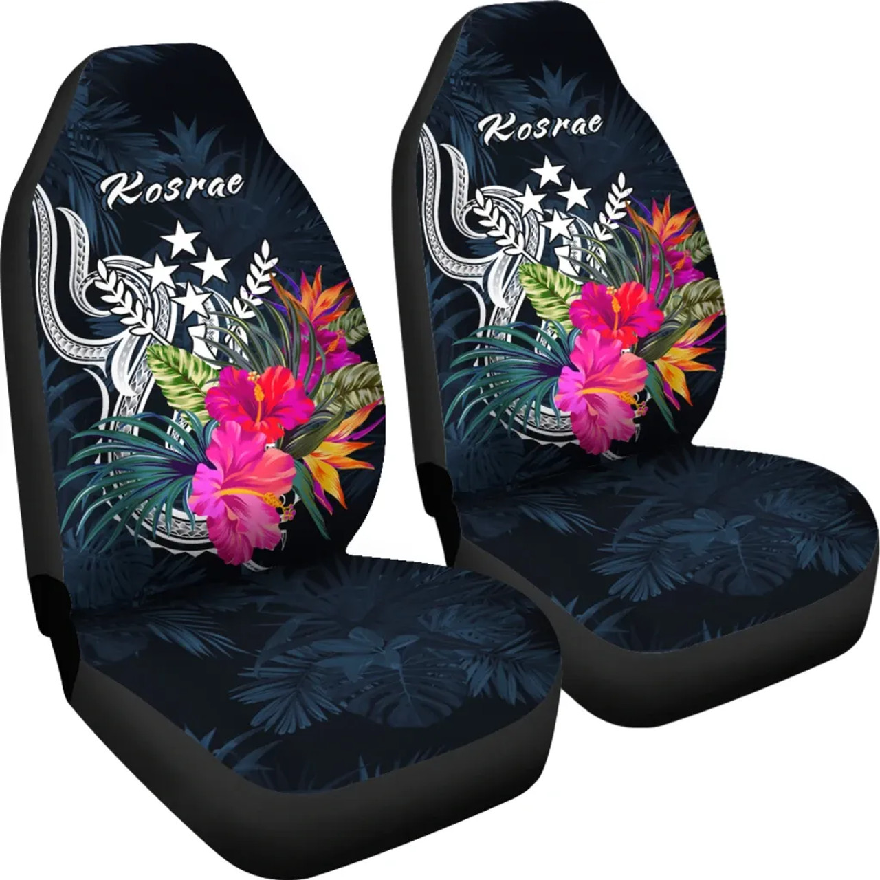 Kosrae Micronesia Car Seat Covers - Tropical Flower