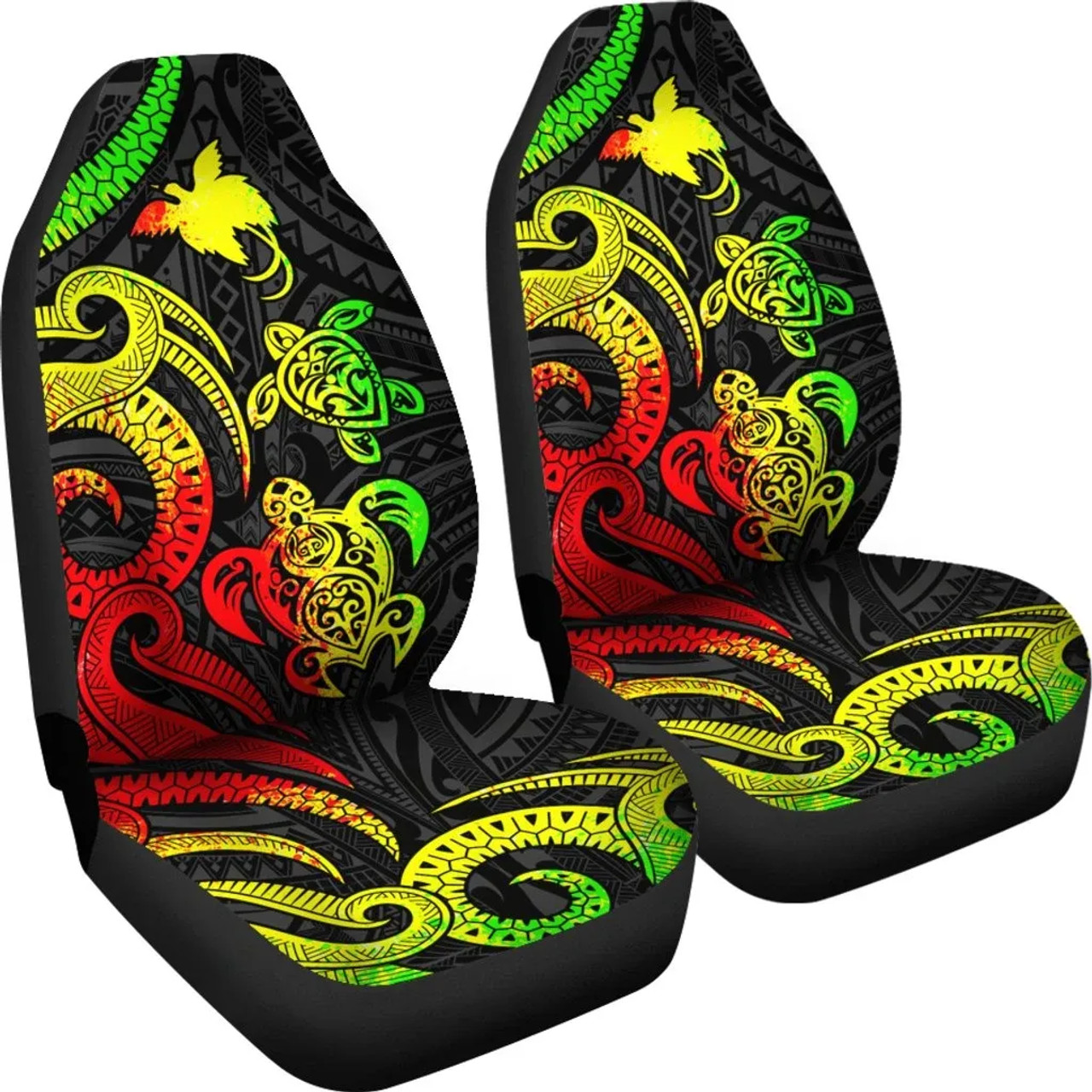 Papua New Guinea Car Seat Covers - Reggae Tentacle Turtle