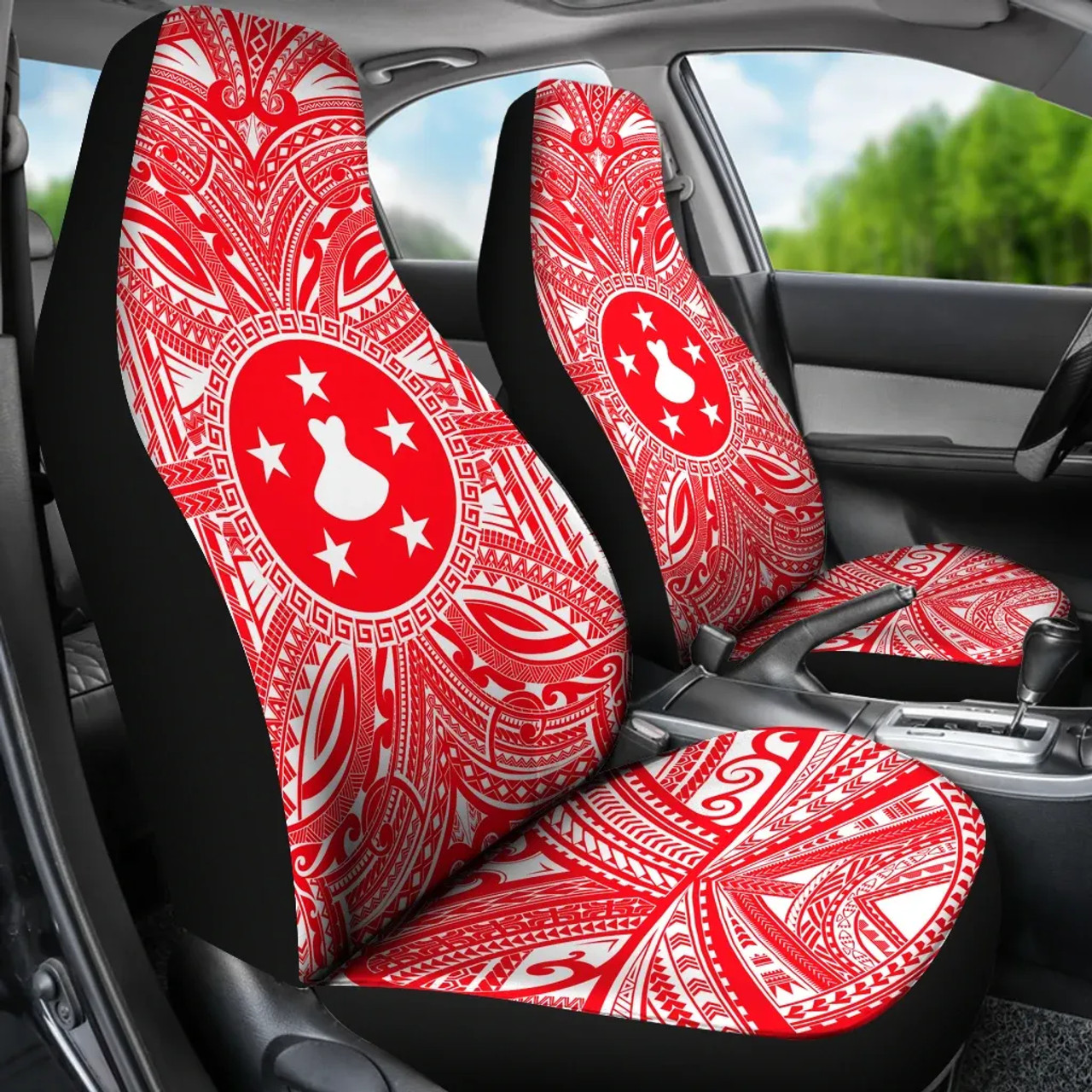 Austral Islands Car Seat Cover - Austral Islands Coat Of Arms Polynesian Flag Color