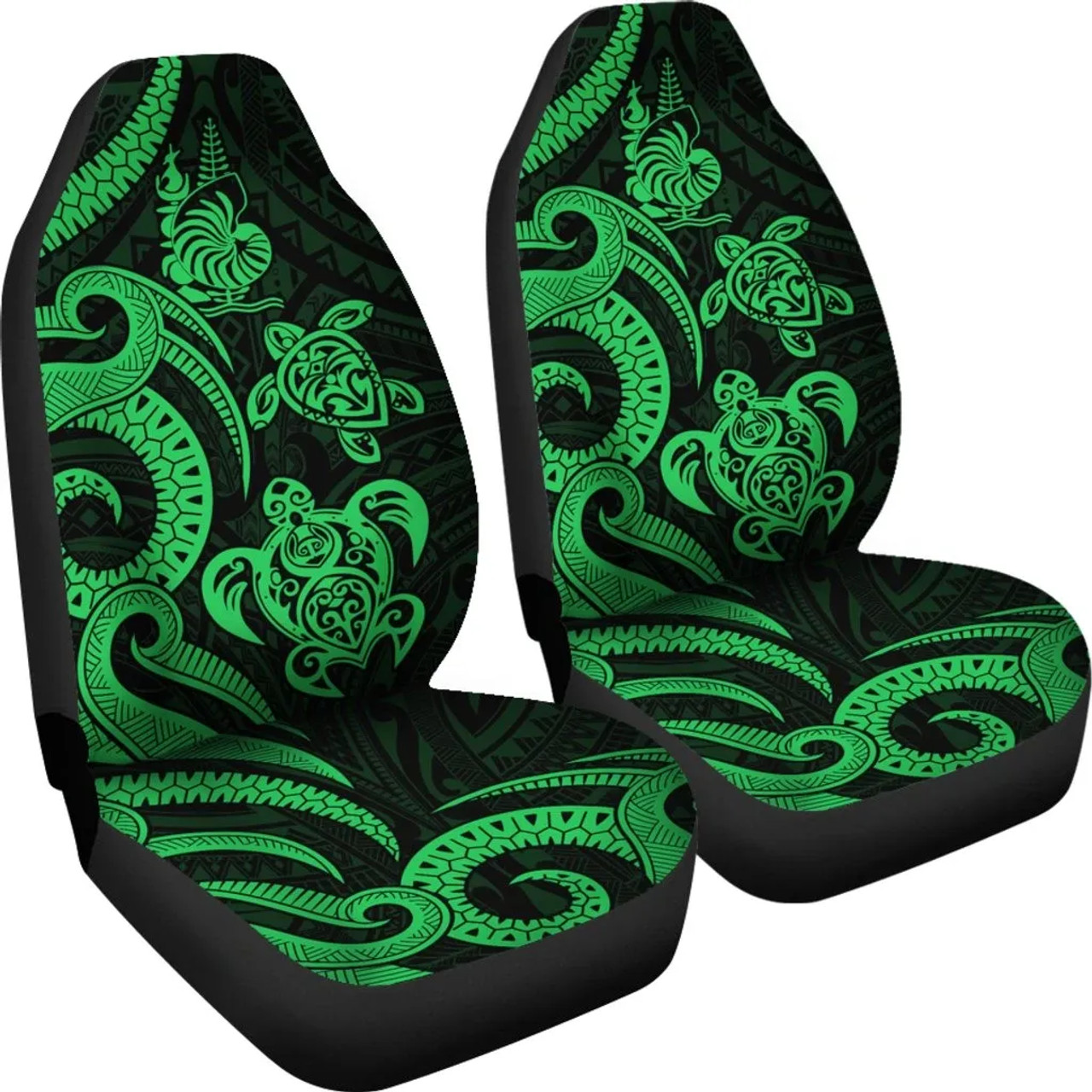 New Caledonia Car Seat Covers - Green Tentacle Turtle