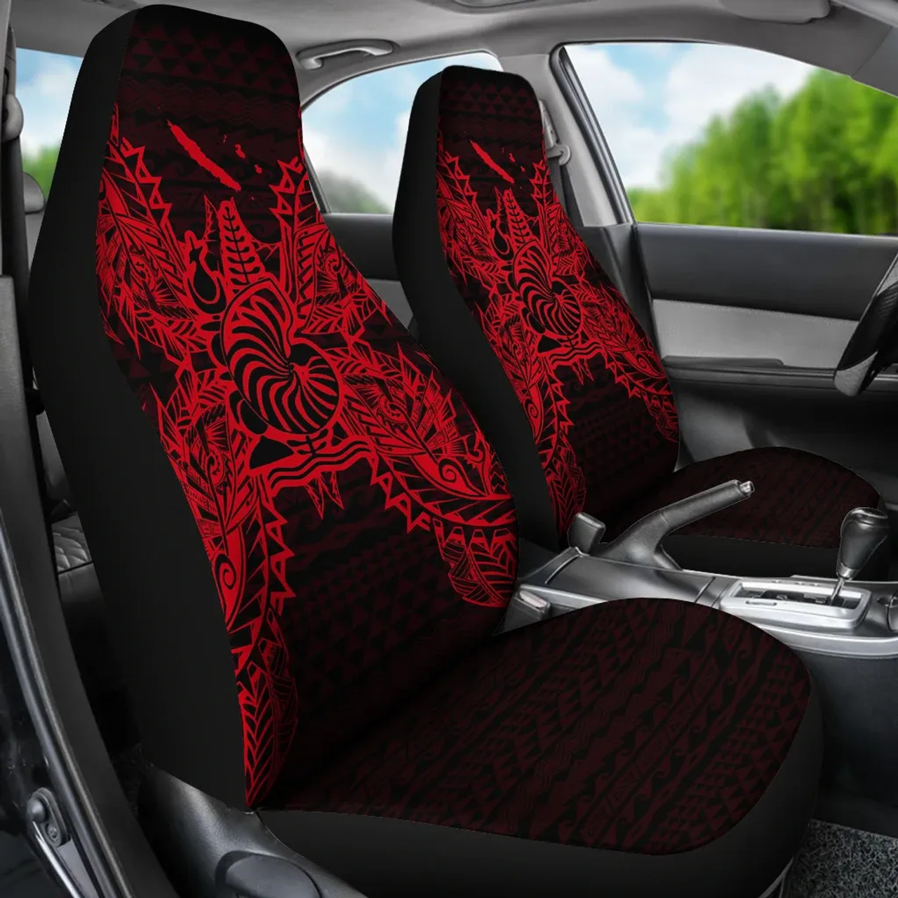 New Caledonia Car Seat Cover - New Caledonia Coat Of Arms Map Red
