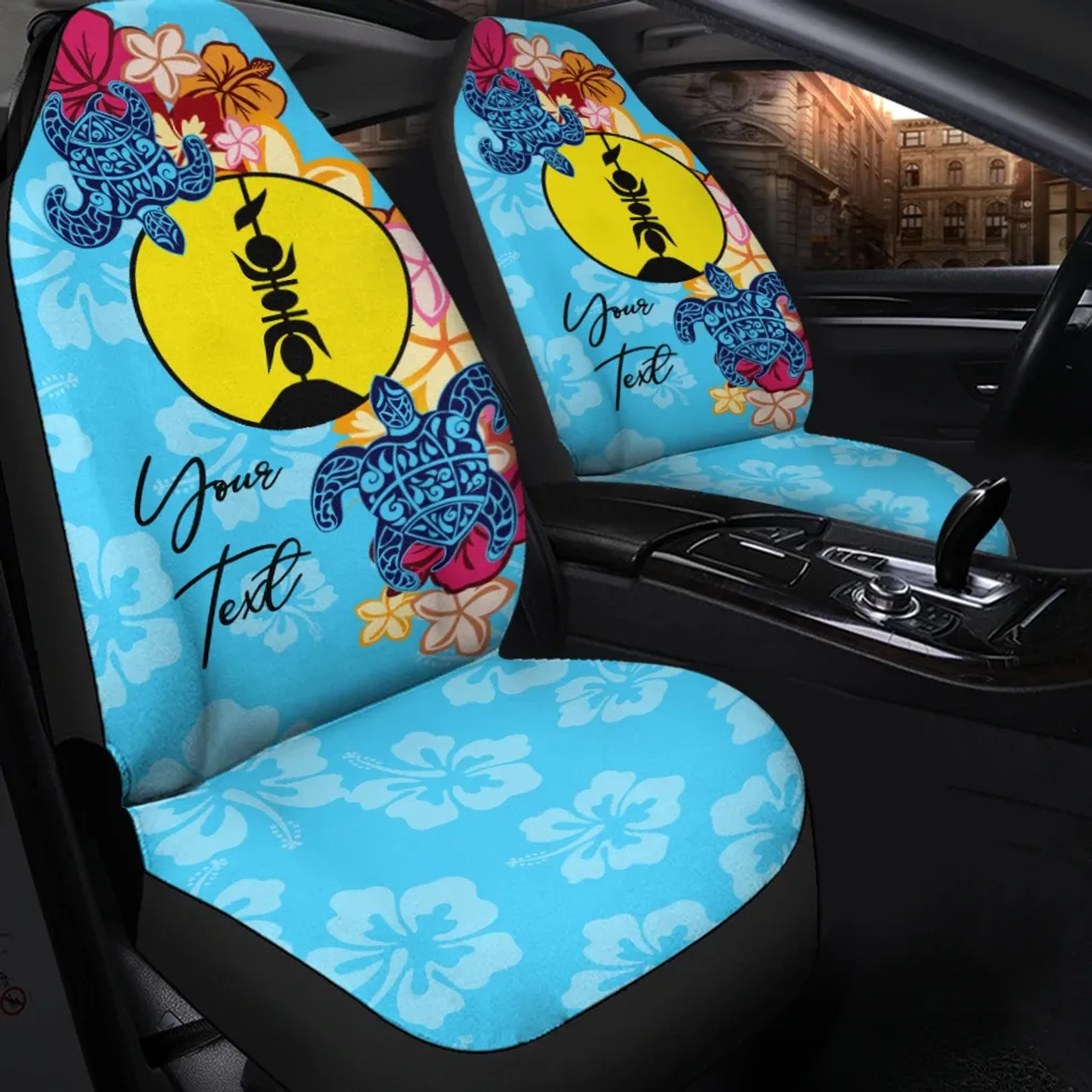 New Caledonia Custom Personalised Car Seat Covers - Tropical Style