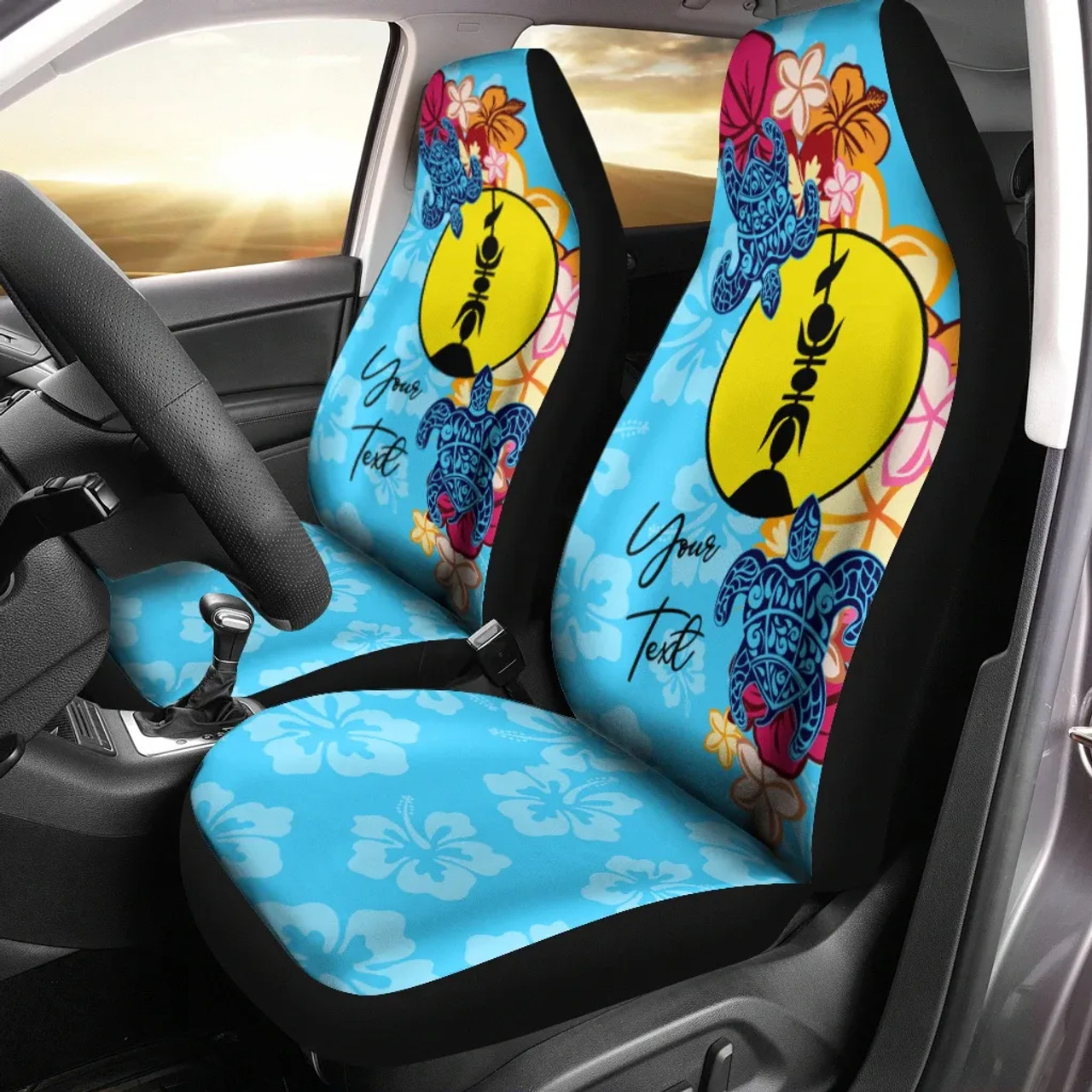 New Caledonia Custom Personalised Car Seat Covers - Tropical Style