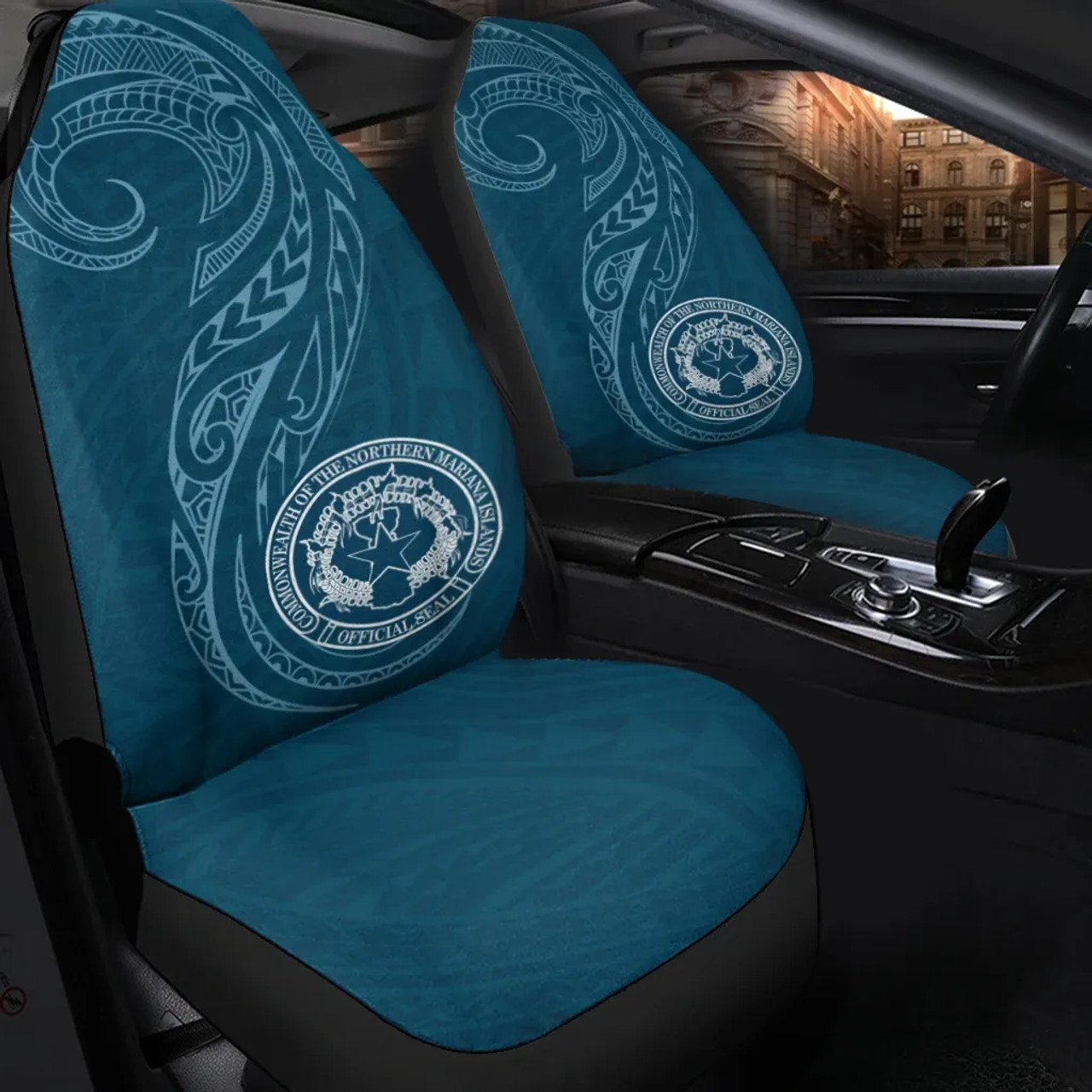 Northern Mariana Islands Car Seat Covers - Polynesian Style