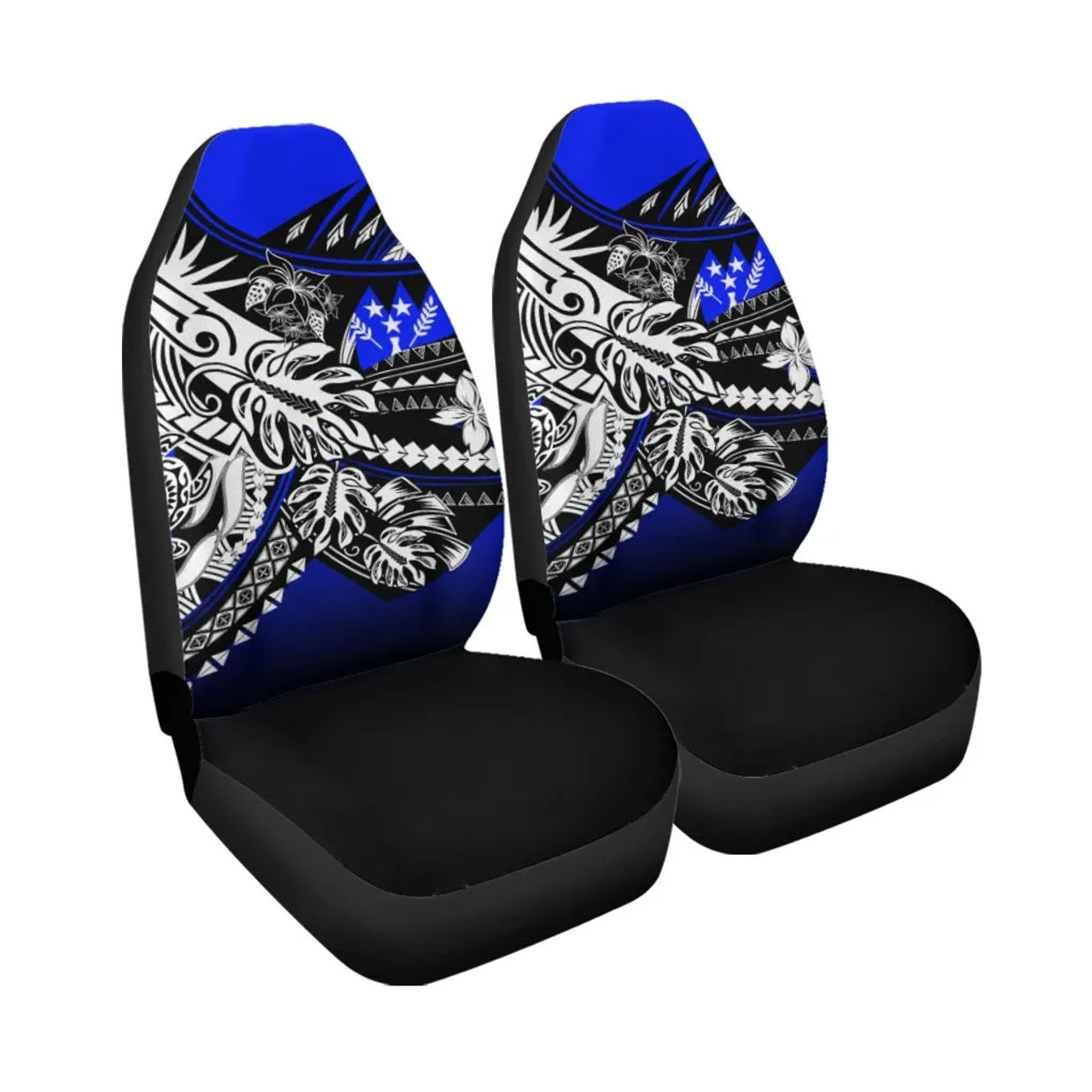 Kosrae State Car Seat Cover - The Flow OF Ocean Blue Color