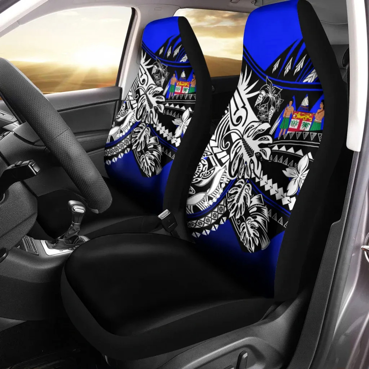 Fiji Car Seat Cover - The Flow OF Ocean Blue Color