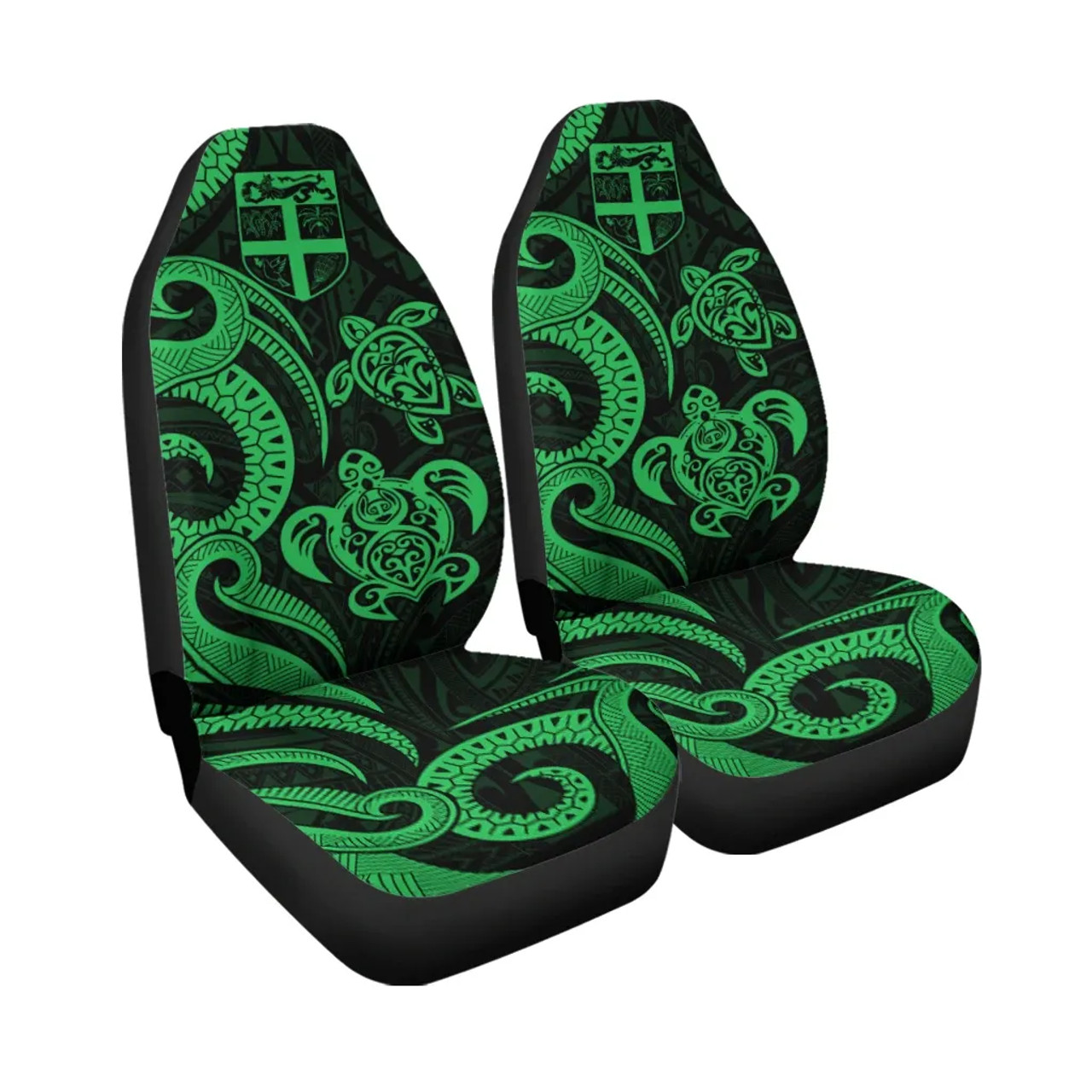 Fiji Car Seat Covers - Green Tentacle Turtle